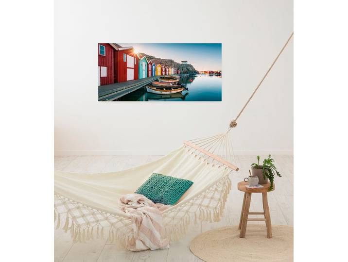 Leinwandbild KOMAR Malerische Smögen - Grösse 90 x 40 cm , bunt (farbe bild(er): bunt), B:90cm H:40cm T:2cm, Holz, Papier, Bilder, Leinwandbild, Keilrahmenbild mi Echtholzrahmen