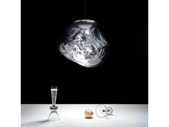 Melt LED Pendelleuchte Chrome - Tom Dixon - Wohnzimmer - Design - Kunststoff - Einflammig