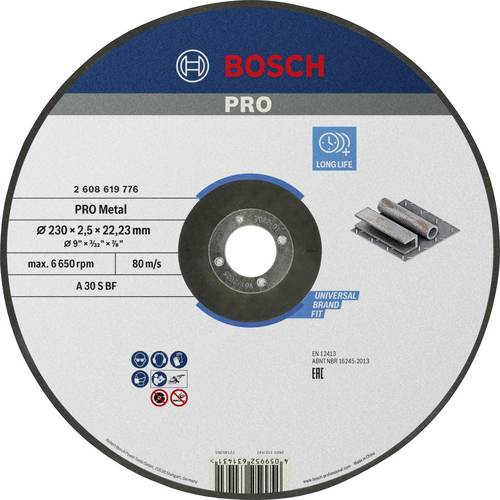 Bosch Accessories Standard for Metal 2608619776 Trennscheibe gekröpft 230mm Metall