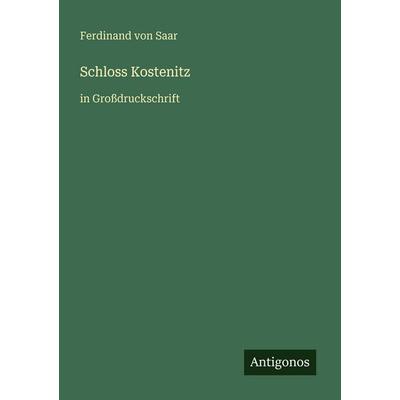 Schloss Kostenitz, Taschenbuch von Ferdinand Saar, Antigonos Verlag, 978-3-566-02297-6