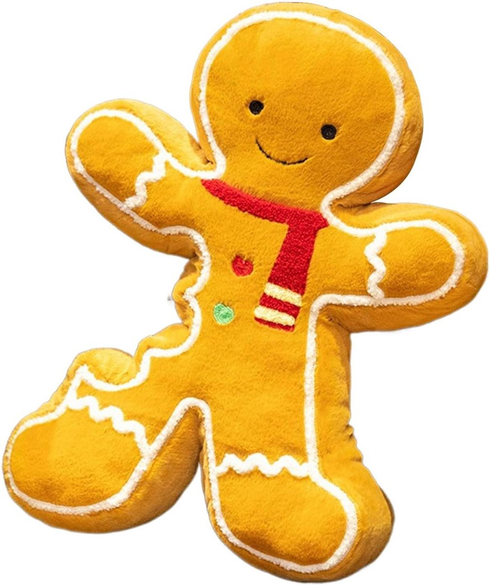 Bruin Kruidkoek Kussen - Peperkoek Man Knuffel - 40 cm