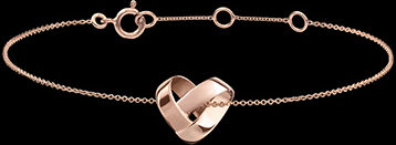 Edenly Origami Herz Armband â€“ 750er RosÃ©gold (18 Karat)