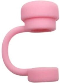 Uplift Essentials Great Cup Accessory Straw Cover Cap Cup Spill Stopper Silicone Tumblers Straw Topper Reusable Leak Stopper Straw Covers pink