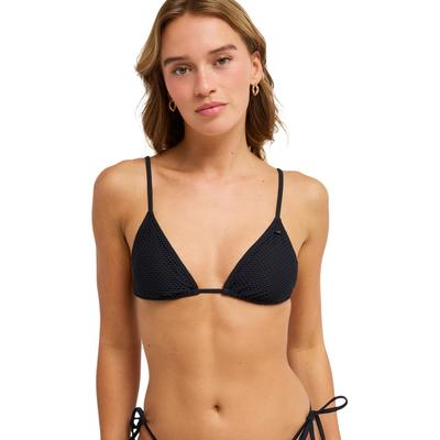 Triangel-Bikini-Top ROXY "Roxy Island Tiki Tri", Damen, Gr. XS, schwarz (anthrazit), Obermaterial: 87% Nylon, 13% Elasthan., Bikini-Oberteile