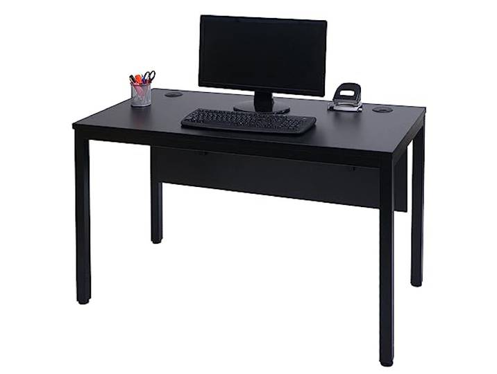 Mendler Schreibtisch HWC-E94 120x60cm - schwarz