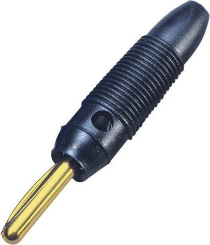 BKL Electronic 072150/G Bananenstecker Stecker, gerade Stift-Ø: 4mm Schwarz 1St.
