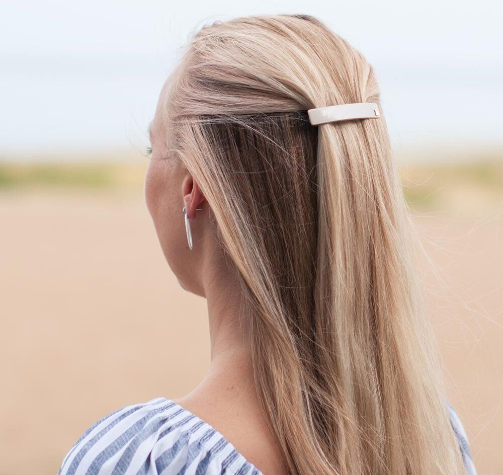 DONDELLA Hair Clip Royal Beige 1.4x7.5cm