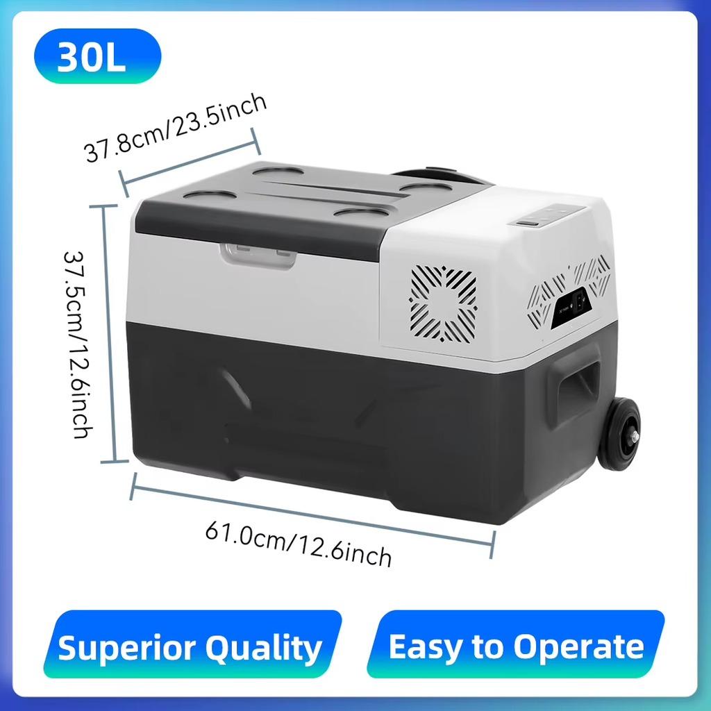 Tragbare Auto-Kühlbox mit Gefrierfach - OL-BCD35-F006A - 30 l - Einstellbare Temperatur - Umwandelbares Gefrierfach - Für Camping und Reisen