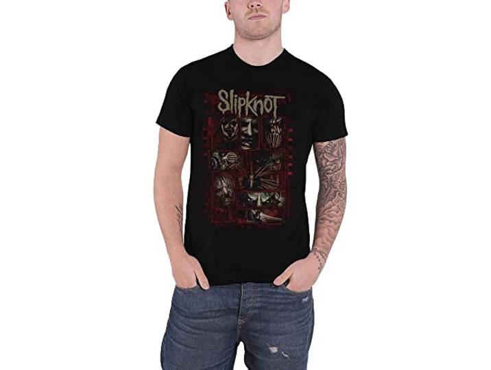 Slipknot Heren Tshirt -L- Sketch Boxes Zwart