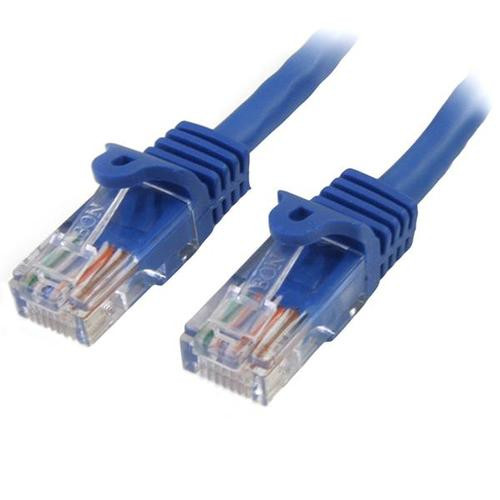 StarTech Cat5e netwerkkabel met RJ45 connectoren zonder haakjes, blauw, 10 meter