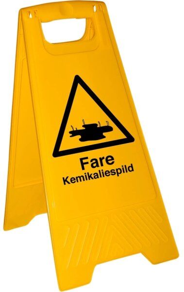 Denfoil Fare Kemikaliespild Skilt, Plast, 600x300 Mm