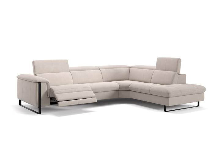 Stoff Wohnlandschaft VIENNA hochwertig mit Relaxfunktion Eckcouch