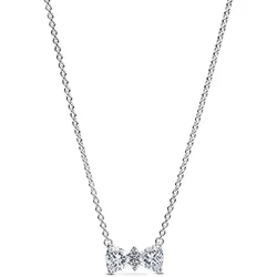 Pandora 393509C01-45 Damen-Halskette Funkelnde Schleife Silber