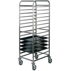 Transportwagen für Bleche aus Edelstahl, 14x600x400 mm, Zwischenraum 85 mm (EPZ/14)