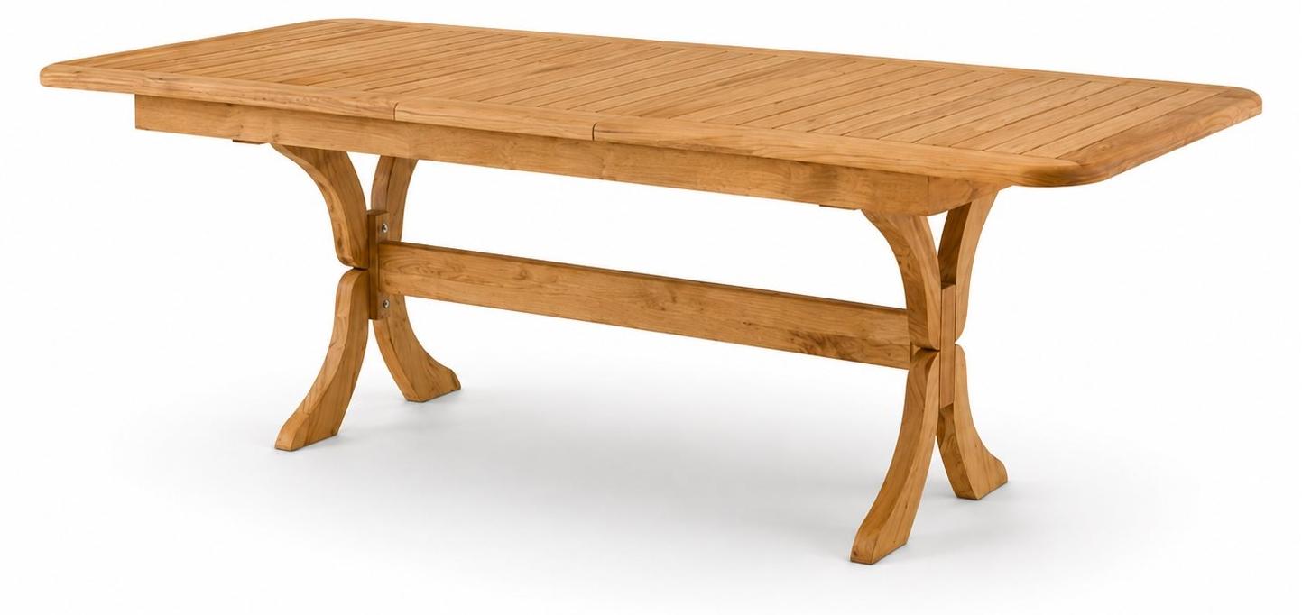 Outdoor Gartentisch Holz Modern Ausziehbar Premium Elegant Esstisch