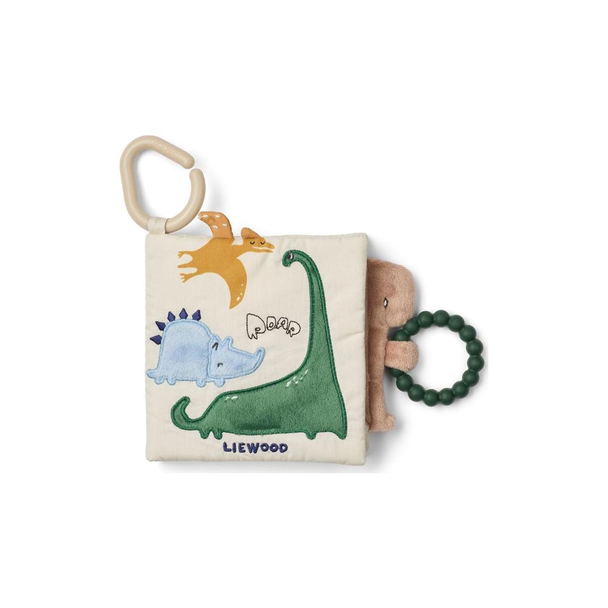 Liewood Fey Dino Roar Fabric Book dino roar / dove blue (2940) ONE SIZE LW21118-2940-ONE SIZE-CU