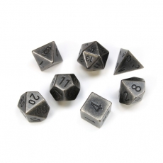 Chessex Würfel - Solid Metal Dice Dark Metal Colour (7-Würfelset, Metall) 292585