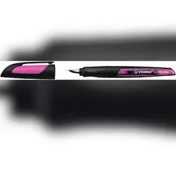 STABILO Schulfüller EASYbuddy, Feder M, schwarz/magenta