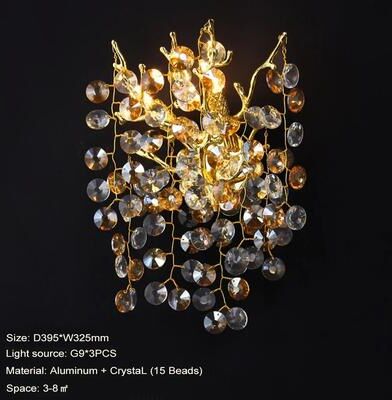 ilyeco Modern Rectangle Crystal Chandelier Large Gold Branch Hanging Pendant Light For Dining Room Living Room, Nordic Luxury d395 W235mm