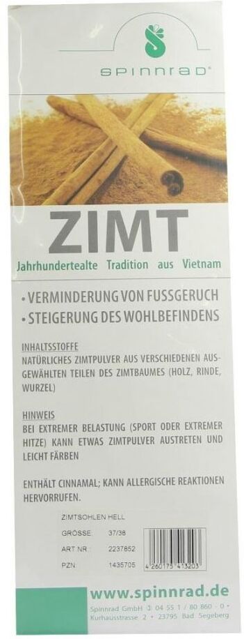 Zimt Sohlen Größe 3 7/38 hell 2stk