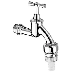 Schell Auslaufventil 034410699 G 3/4 AG, verchromt, Knebelgriff, Sicherungskombination