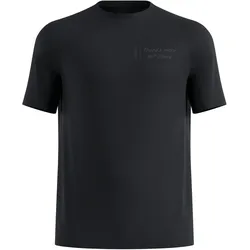 Odlo, Herren, Sportshirt, Essential Print (M), Schwarz