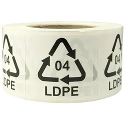 Transpak, Etiketten, Etiketten f.Italien Masse 35x35mm Haftfolie weiss selbstklebend Aufdruck 04 LDPE