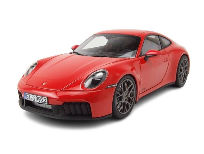 Norev Modellauto Porsche 911 Carrera 2025 indisch rot, Maßstab 1:18