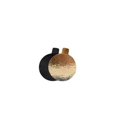 CROKUS Runde Kartonscheiben, doppelseitig gold-schwarz, mit Lasche, geschält ø 8 cm (1000 Stück)