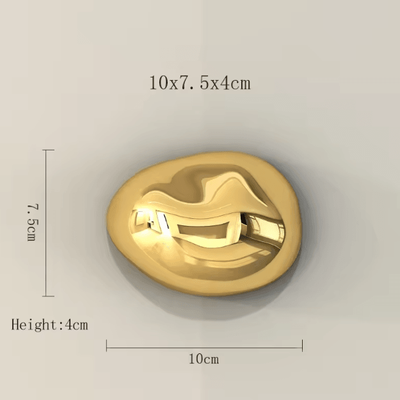 Inspire Curations 3D Simulation Stone Wall Pendant Modern Electroplated Wall Art For Living Room Decor b2