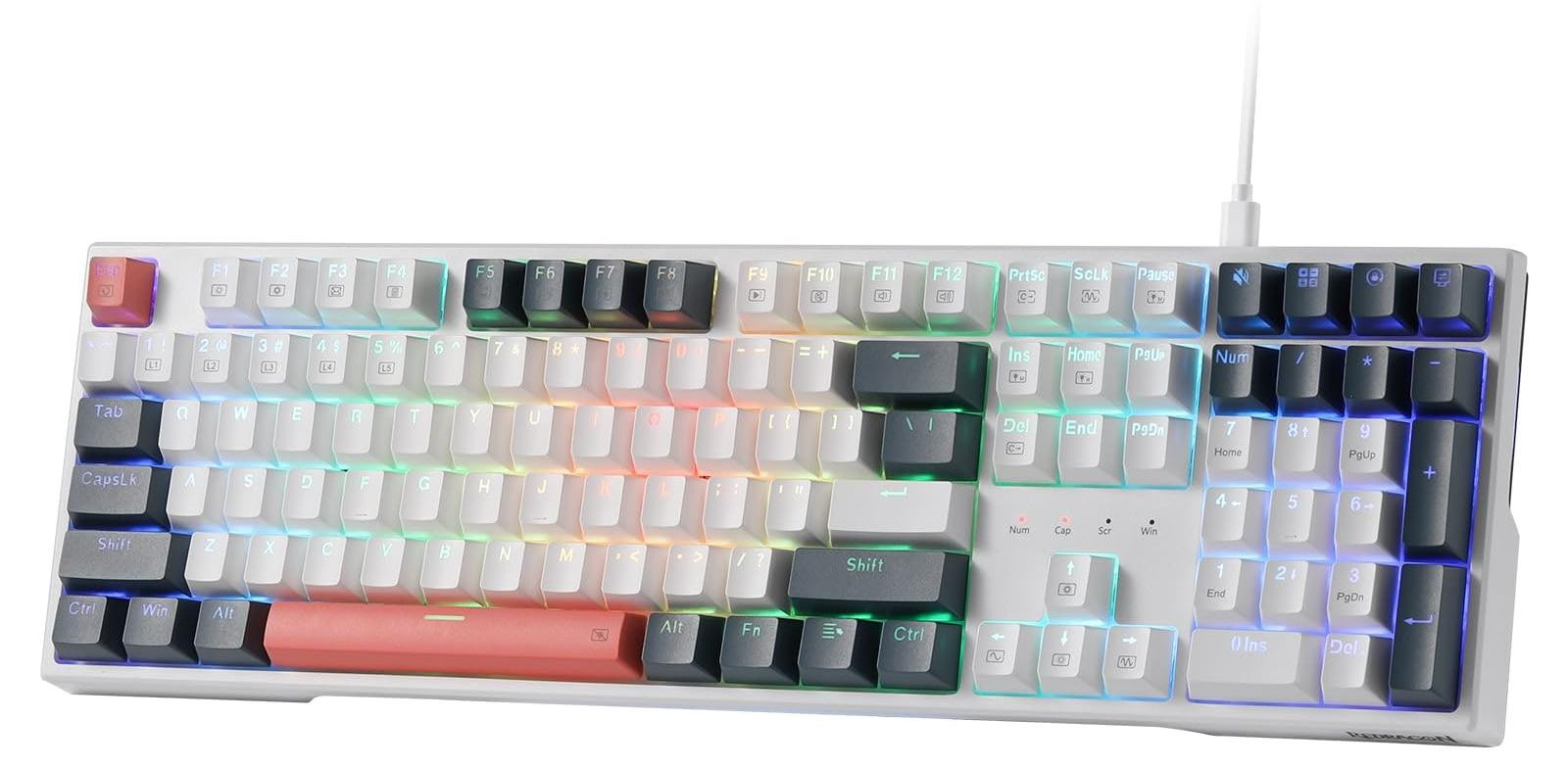 Merkloos Mechanisch Gaming Toetsenbord - Bedraad - Qwerty - 104 Toetsen - RGB - Hot-swappable