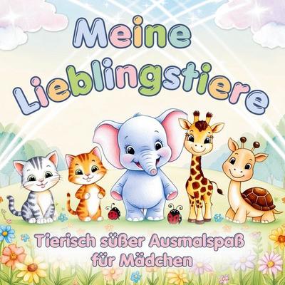 Tierischer süßer Ausmalspaß für Mädchen ab 3 Jahren - Meine Lieblingstiere, Taschenbuch von Inspirations Lounge, Lucid Page Media, 978-3-691-04218-4