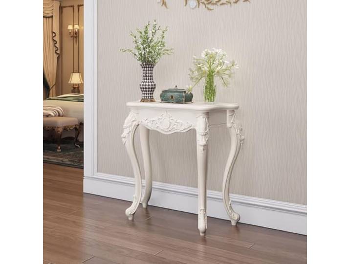 Konsolentisch Schmal Flurtisch Robust Beistelltisch Wandtisch für Flur Sofatisch hinter Sofa, Dichte Faserplatte, Moderner Flurmöbel für Wohnzimmer, platzsparend(White+Sliver,L60cm/23.6in)