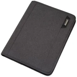 Jüscha, Mappe, Orgamappe ""OLBIA"", DIN A4, anthrazit aus Polyester und Finetouch-Lederimitat (A4)