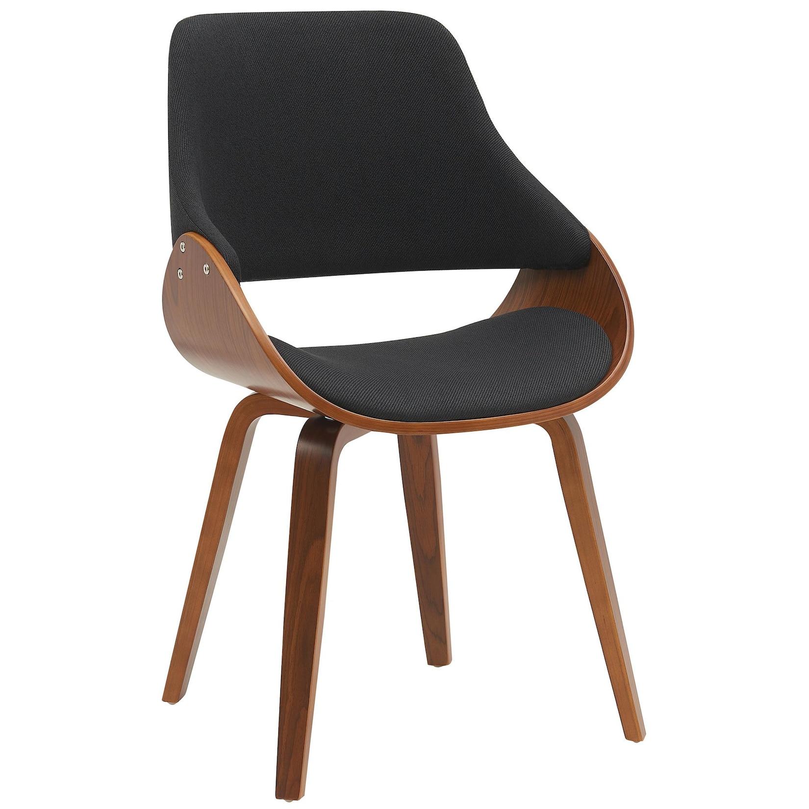CLP Esszimmerstuhl Vangale Stoff - Farbe: walnuss/schwarz, Material: Stoff