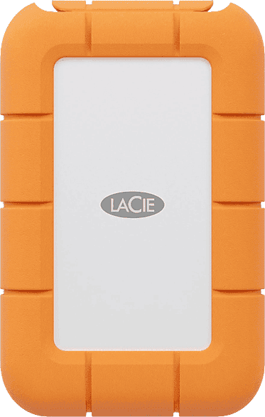 Disco duro SSD externo 1TB - Lacie Rugged Mini, 1TB, USB-C, 2.5", Naranja