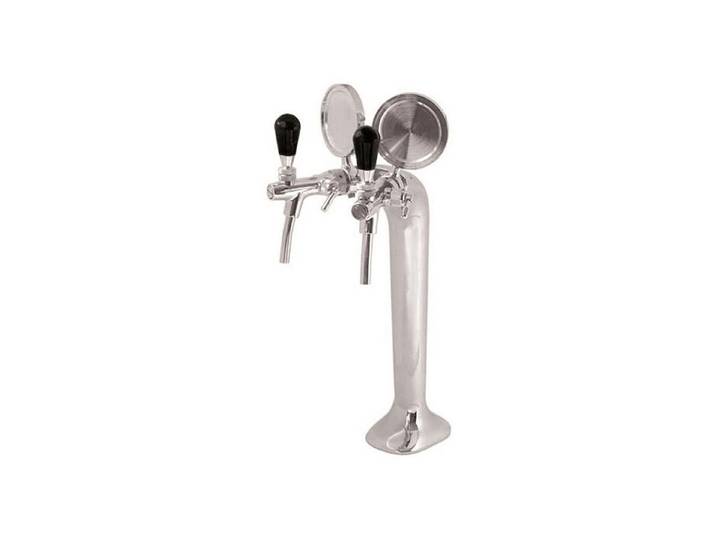 ich-zapfe Bierzapfanlage Schanksäule Chrom 2-leitig, elegant, Topp-Qualität! (Paketpreis)