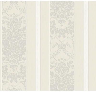 Seabrook Designs Hemingway Floral Stripe Unpasted Wallpaper