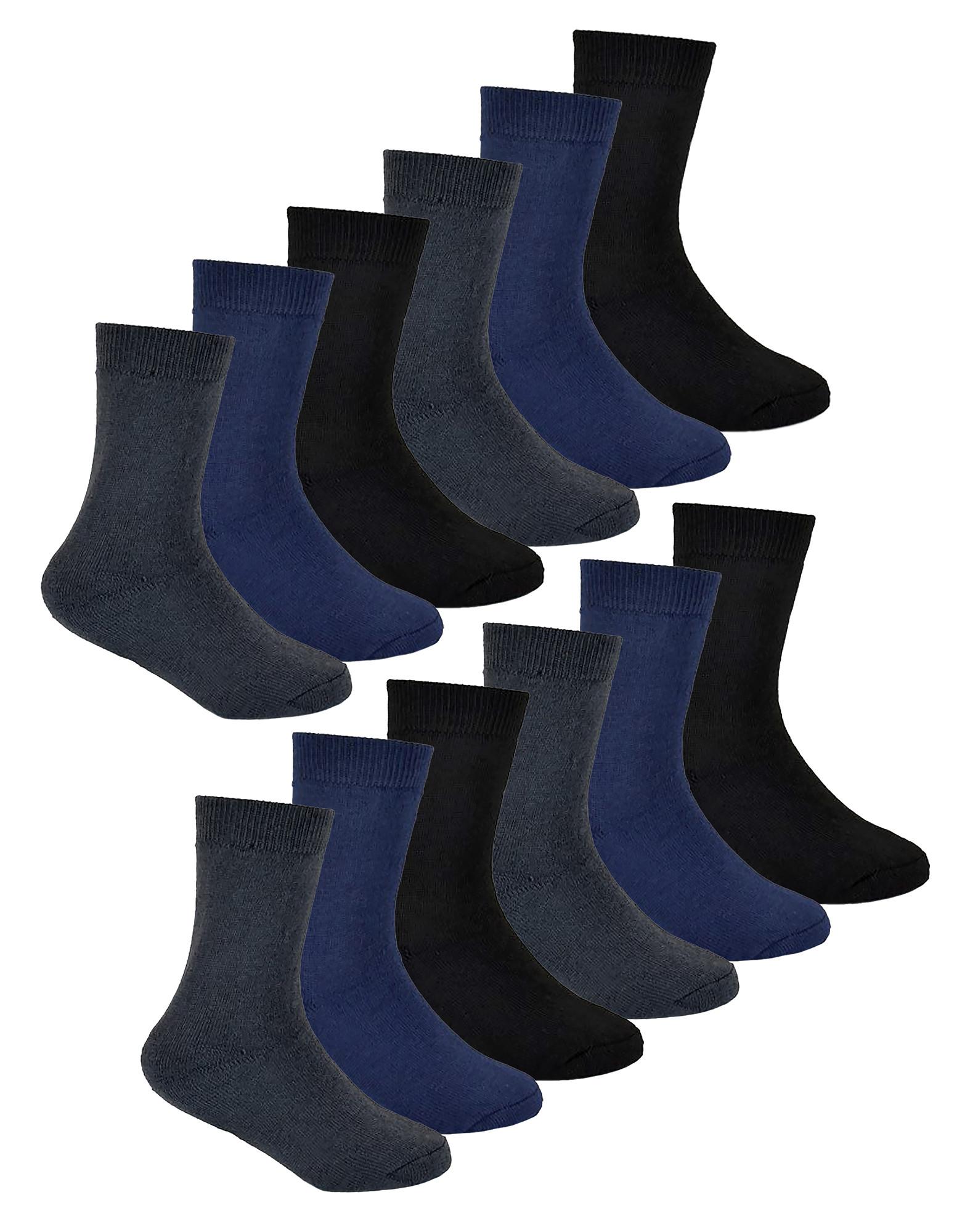 12 paar multiverpakking thermo kindersokken | Sock Snob | Dikke kindersokken voor de winter | Jongens & Meisjes - BNG