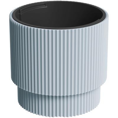 Blumentopf PROSPERPLAST "MILLY", grau (hellgrau), H:28,5cm Ø:29,8cm, Kunststoff, Pflanzgefäße, für Innen-/Außenbereich, Pflanzgefäß aus Kunststoff, Ø 29,8 cm