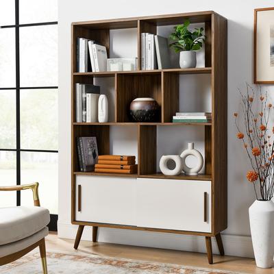"Transmit 45"" Bookcase with Sliding Doors by Modway"