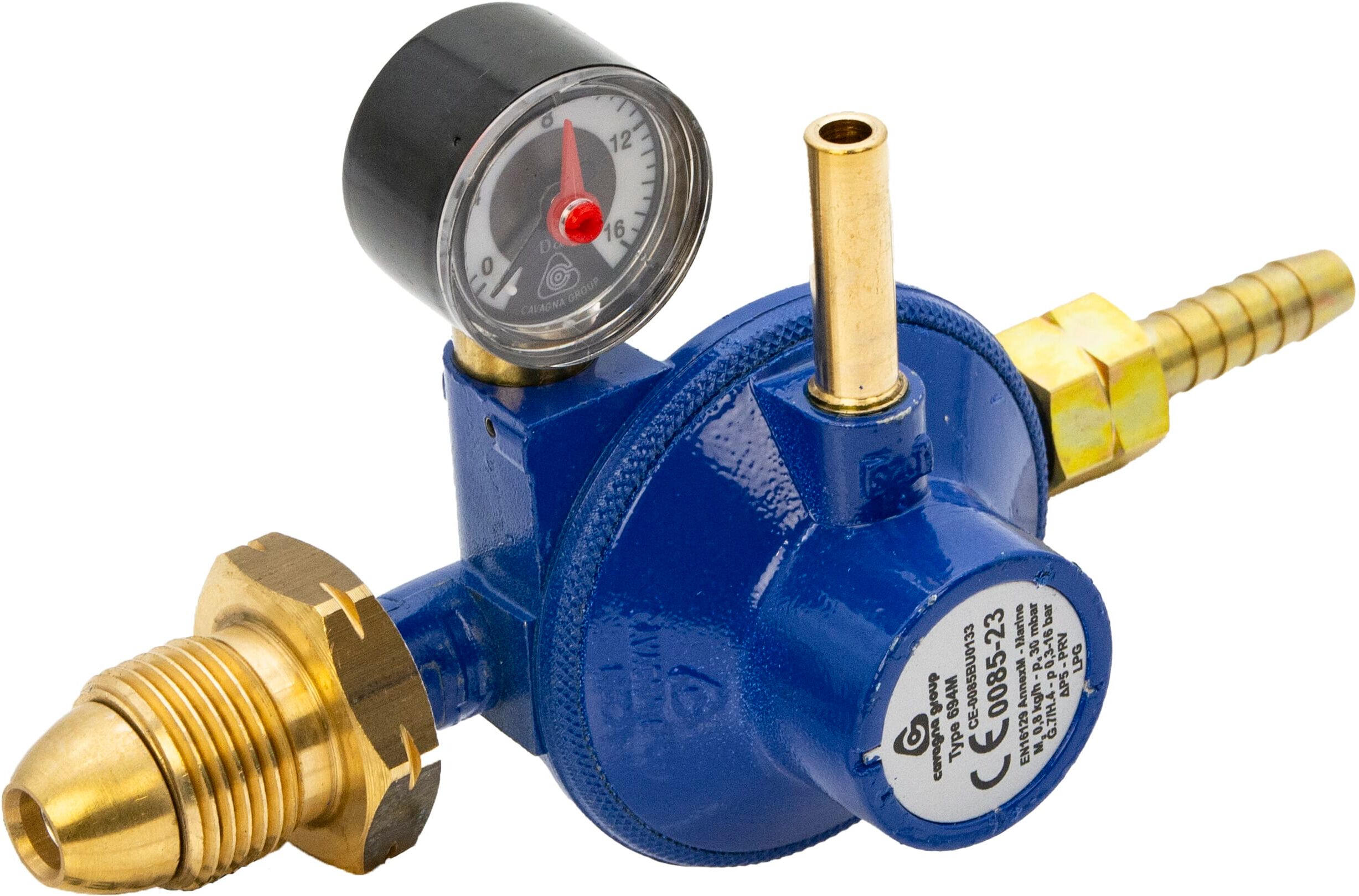 Cavagna Marine Single Stage Propane Regulator with Gauge