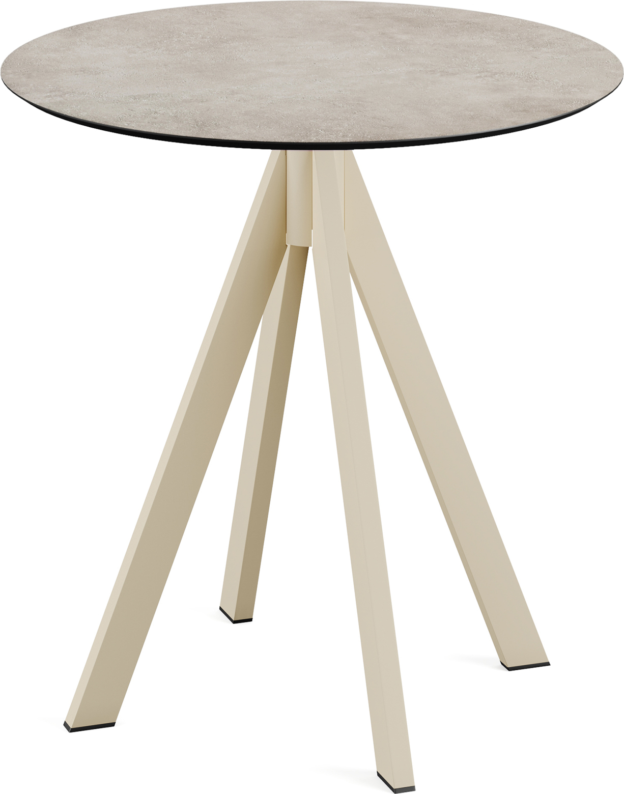 Infinity Terrassentisch Sand gestell + Moonstone HPL Ø70 cm