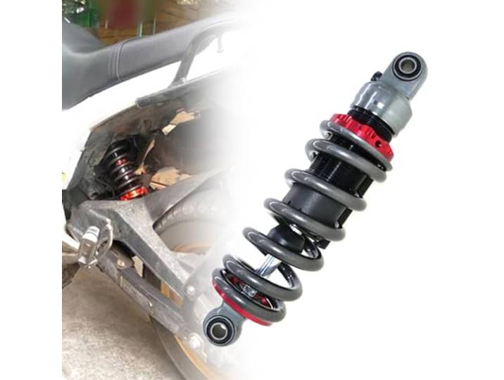 WYOERN 9,84 /250mm Motorrad Hinterradaufhängung Zentraler Stoßdämpfer Für H&onda Grom MSX125 MSX 125 MSX125 SF Monkey M3 M5 (Color : Gray red)