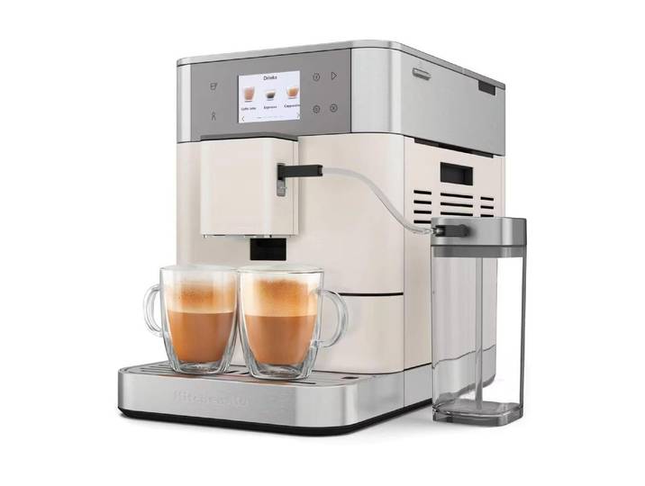 KITCHENAID Kaffeevollautomat KitchenAid Kaffeevollautomat KF7 Porzellanweiss , beige (schwarz), Kaffeevollautomaten, Kaffeevollautomat