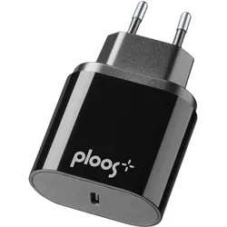 Ploos USB-C ADAPTER 25W - Universal (25 W, 1 Port), USB Ladegerät, Schwarz