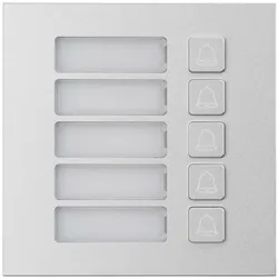 BCS, Klingel + Türsprechanlage, BCS-PAN-P5-N Dual-Modul mit fünf Tasten (Kabelgebunden)