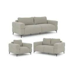 S-STYLE Polstergarnitur 3+2+1  Cardea ¦ braun ¦ Maße (cm): B: 217 H: 80