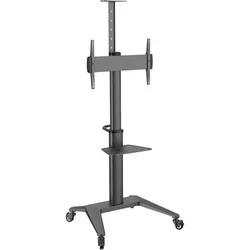 PureMounts Premium TV Cart - Single Display bis 70", schwarz