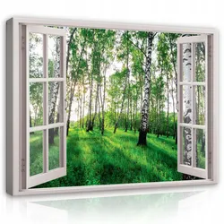 LEINWANDBILD Wald Natur Bilder Modern 120x80